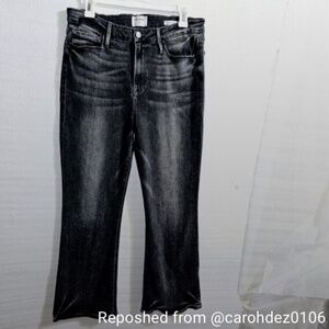 FRAME DENIM Women's Le Crop Mini Boot Black Wash Size 29